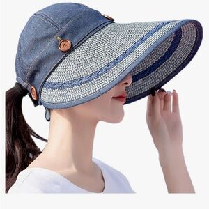 DENIM SUN VISOR CAP NWOT